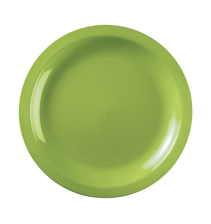 Plastic Plate Flat Lime Green "Round" PP Ø22 cm (600 Units) Plastic Plate Flat Lime Green "Round" PP Ø22 cm (600 Units)