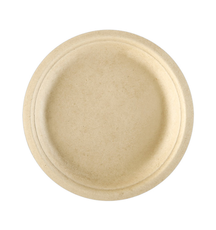 Sugarcane Plate Natural Ø18 cm (1000 Units) Sugarcane Plate Natural Ø18 cm (1000 Units)