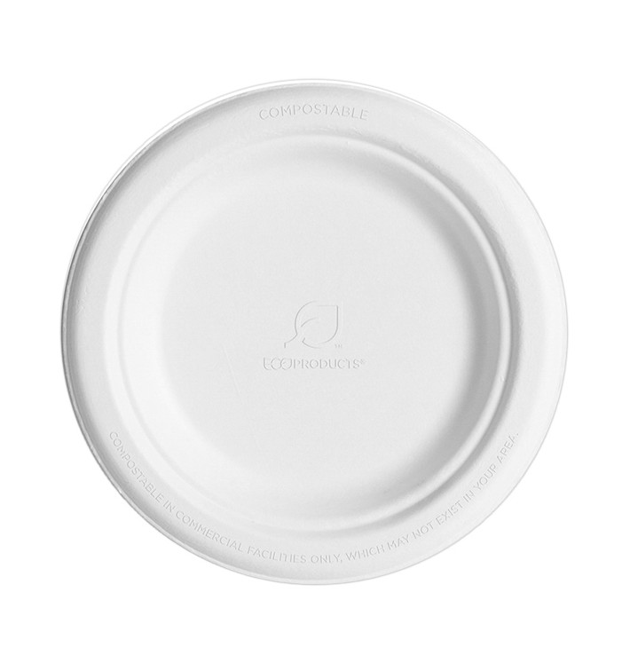 Sugarcane Plate White Ø15,5 cm (1000 Units) Sugarcane Plate White Ø15,5 cm (1000 Units)