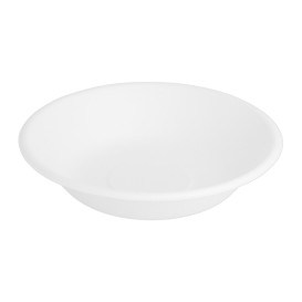 Sugarcane Plate Deep White Ø16 cm (50 Units) 