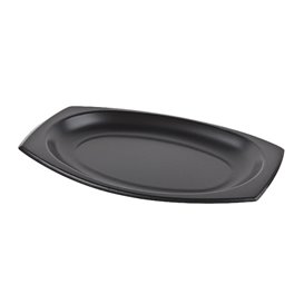 Foam Tray Black with Lid 23x18cm (125 Units)  