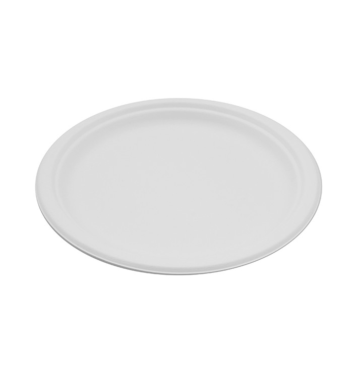 Sugarcane Plate White Ø26 cm (250 Units)