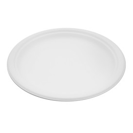 Sugarcane Plate White Ø26 cm (50 Units) 