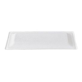 Sugarcane Tray Bagasse White 25,5x12,7 cm (50 Units) 