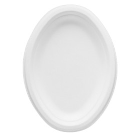Sugarcane Tray Bagasse White 25,4x17,5 cm (50 Units) 