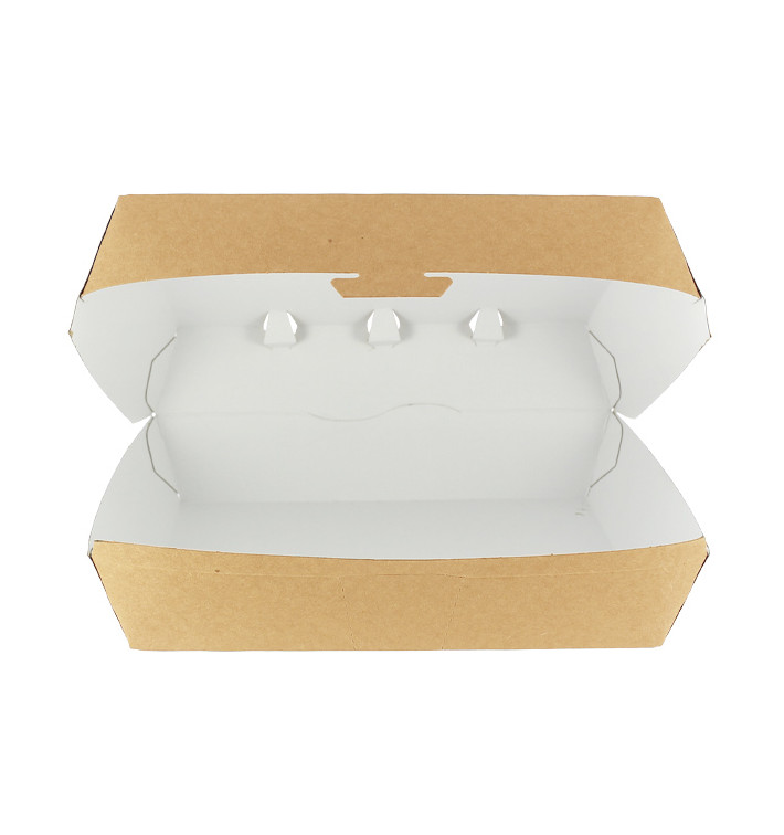 Paper Burger Box Kraft Giant size 23x17,5x8cm (25 Units) Paper Burger Box Kraft Giant size 23x17,5x8cm (25 Units)