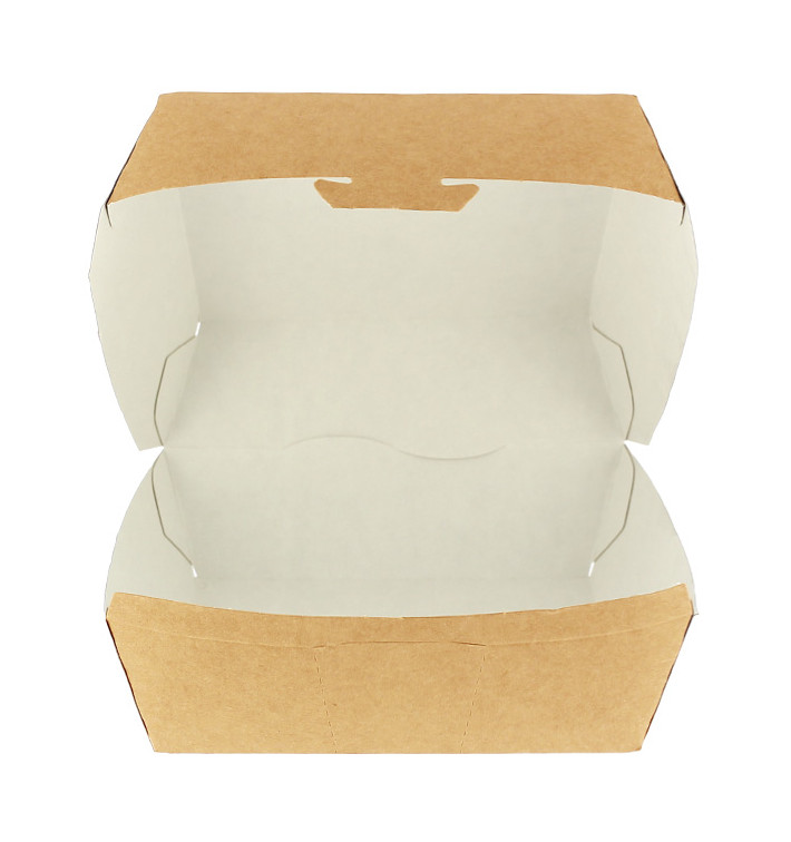 Paper Burger Box Kraft XXL 14,5x14,5x8cm (400 Units) Paper Burger Box Kraft XXL 14,5x14,5x8cm (400 Units)