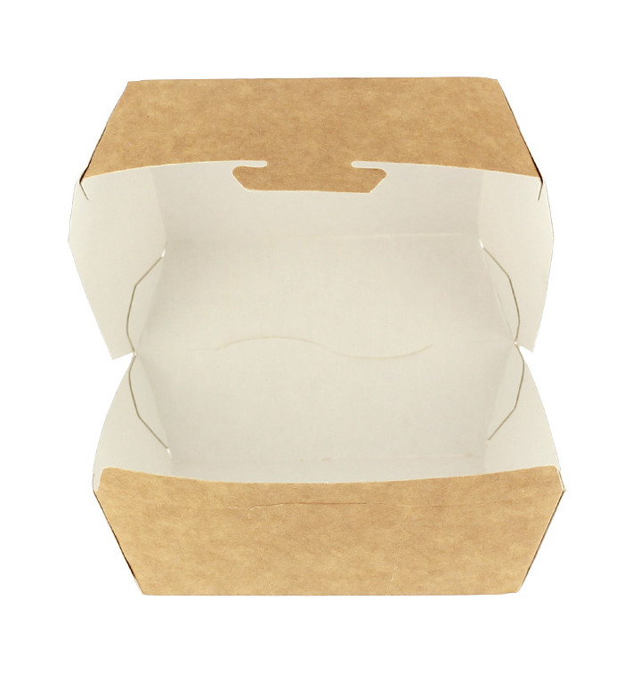Paper Burger Box Kraft 12x12x7cm (450 Units) Paper Burger Box Kraft 12x12x7cm (450 Units)