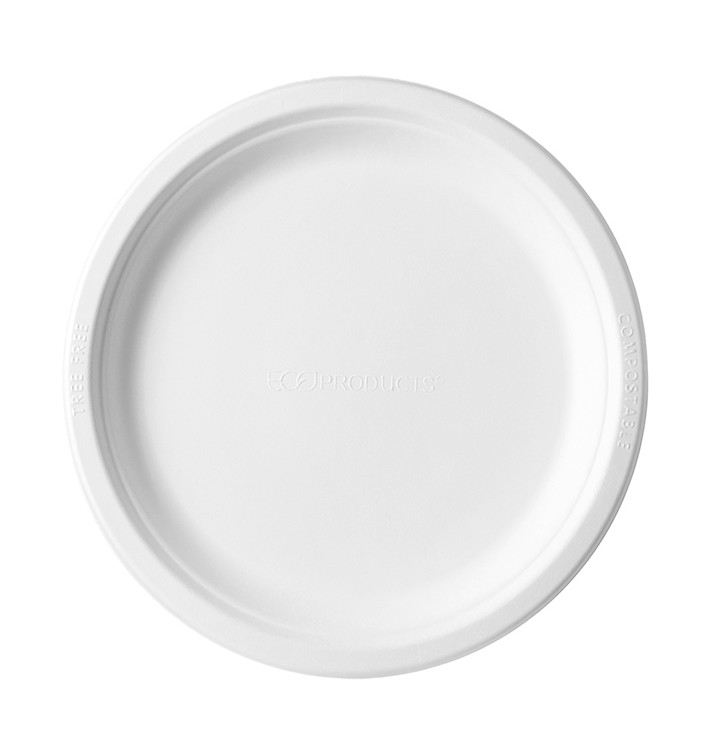 Sugarcane Plate Bagasse White Ø17,5 cm (1.000 Units)