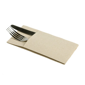 Cutlery Pocket Fold Napkin de Papel Eco 40x40cm (60 Units) 