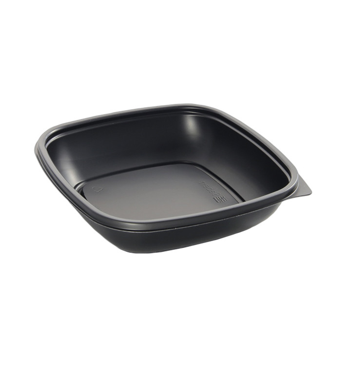 Plastic Deli Container PP Black 500ml 16,5x16,5x4cm (50 Units) Plastic Deli Container PP Black 500ml 16,5x16,5x4cm (50 Units)