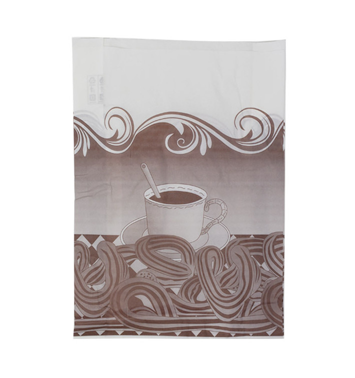 Paper Food Bag for Churros Grease-Proof 22+12x36cm (1000 Units) Paper Food Bag for Churros Grease-Proof 22+12x36cm (1000 Units)