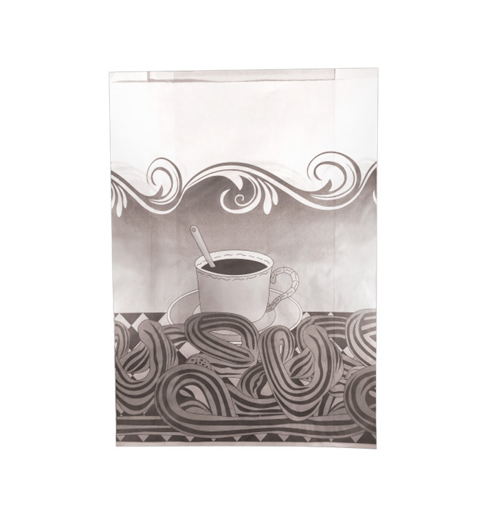 Paper Food Bag for Churros Grease-Proof 18+7x32cm (250 Units) Paper Food Bag for Churros Grease-Proof 18+7x32cm (250 Units)
