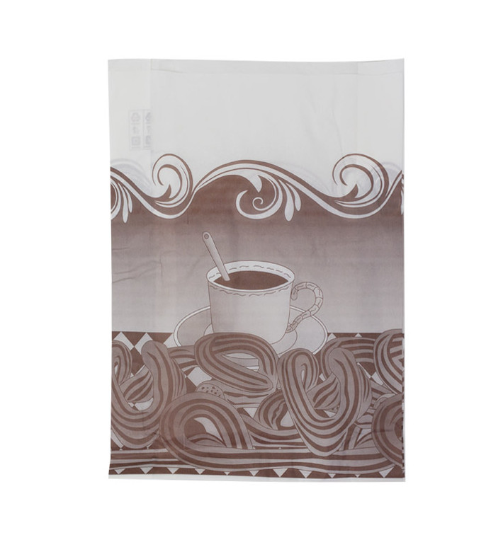 Paper Food Bag for Churros Grease-Proof 30+10x42cm (250 Units) Paper Food Bag for Churros Grease-Proof 30+10x42cm (250 Units)