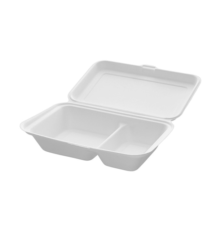 Sugarcane Hinged Burger Container 24,0x12,5x6,5cm (50 Units) Sugarcane Hinged Burger Container 24,0x12,5x6,5cm (50 Units)