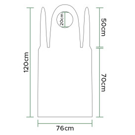 Disposable Plastic Apron PE G80 White 76x120cm (1000 Units)