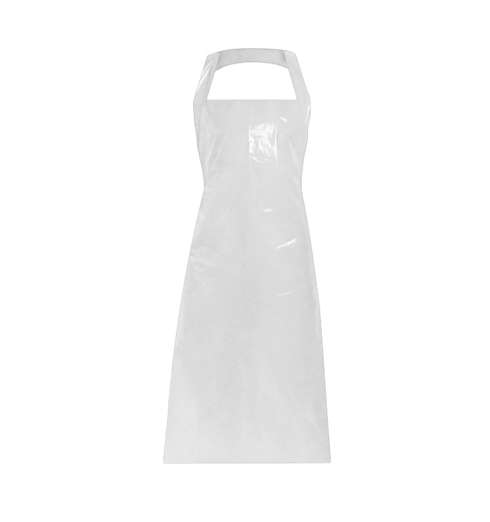 Disposable Plastic Apron PE G150 White 76x120cm (100 Units) Disposable Plastic Apron PE G150 White 76x120cm (100 Units)