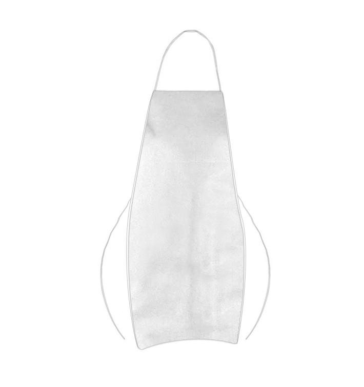 Disposable Plastic Apron TST PP White 60x84cm (200 Units) Disposable Plastic Apron TST PP White 60x84cm (200 Units)
