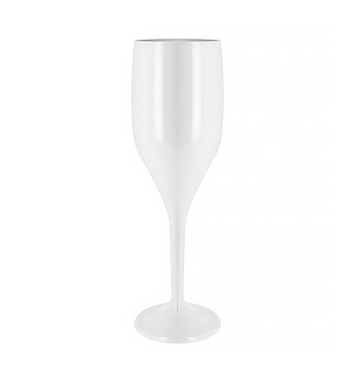 Reusable Plastic Flute Sparkling Wine White SAN 150ml (6 Units) Reusable Plastic Flute Sparkling Wine White SAN 150ml (6 Units)