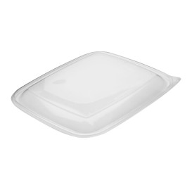 Plastic Lid for Deli Container PP Rectangular shape Black and Creme 23x16,5cm (300 Units)