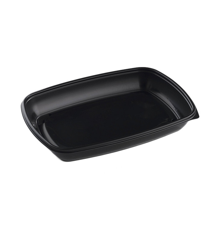 Plastic Deli Container PP Black 1350ml 28x20x4cm (50 Units) Plastic Deli Container PP Black 1350ml 28x20x4cm (50 Units)