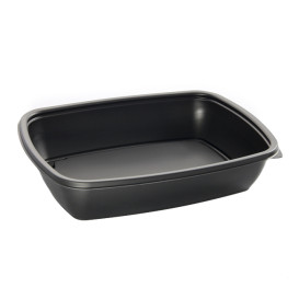 Plastic Deli Container PP Black 900ml 23x16,5cm (300 Units)