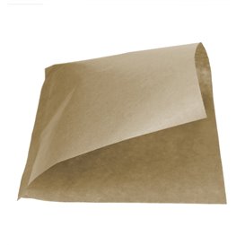 Paper Food Bag Grease-Proof Opened L Shape 12x12,2cm Natural (6000 Units)