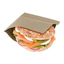 Paper Bag Grease-Proof Opened L Shape 15x15,2cm Natural (100 Units)