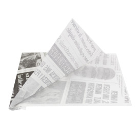 Paper Food Bag Grease-Proof Opened 2L "News" 15x16cm (4000 Uds)