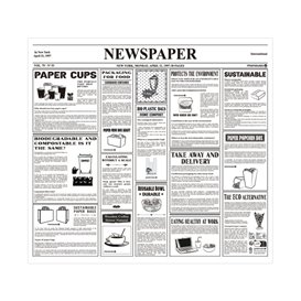 Paper Food Wrap Grease-Proof "Times" 31x31cm (1000 Units)