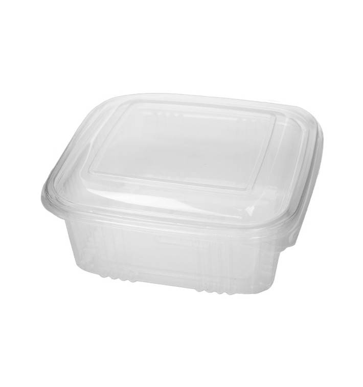 Plastic Hinged Deli Container Microwavable PP Square Shape 750ml (50 Units) Plastic Hinged Deli Container Microwavable PP Square Shape 750ml (50 Units)
