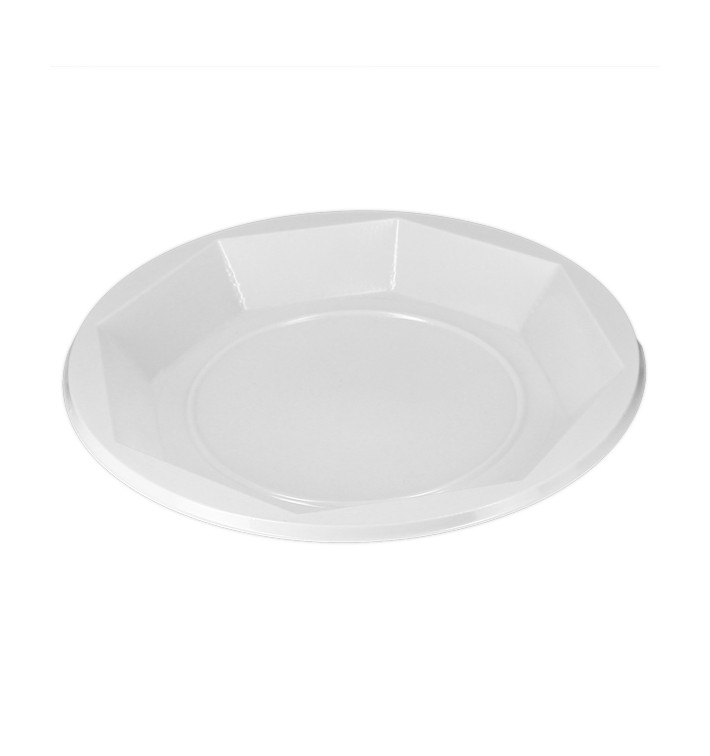 Reusable Plate Deep Economic PS White Ø22cm (30 Units) Reusable Plate Deep Economic PS White Ø22cm (30 Units)