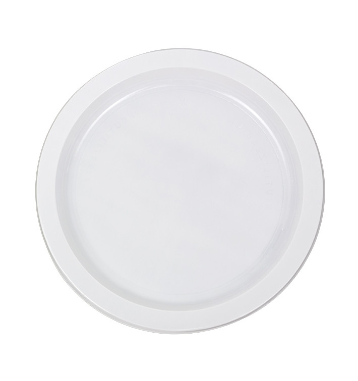 Reusable Plate Flat Economic PS White Ø22cm (300 Units) Reusable Plate Flat Economic PS White Ø22cm (300 Units)