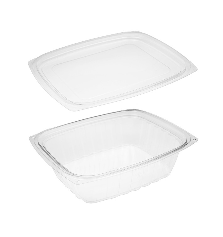 Cornstarch Deli Container with Lid PLA Compostable 710ml (200 Units) Cornstarch Deli Container with Lid PLA Compostable 710ml (200 Units)