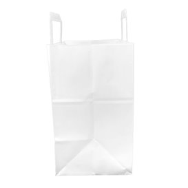Paper Bag with Handles White Flat 70g/m² 32+22x26cm (50 Units) 