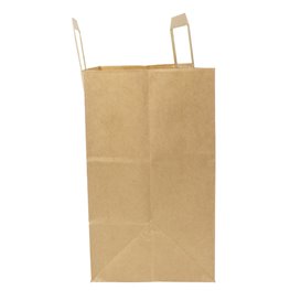 Paper Bag with Handles Kraft Flat 70g/m² 32+22x26cm (50 Units) 