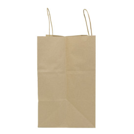Paper Bag with Handles Kraft Hawanna 100g/m² 32+20x32cm (200 Units)