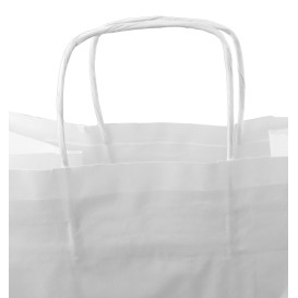 Paper Bag with Handles White 100g/m² 36+24x39cm (200 Units)
