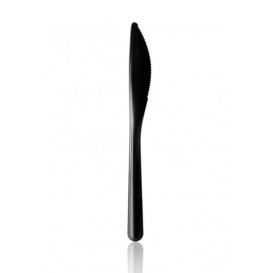 Plastic Knife Premium Black 18,5cm 