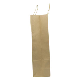 Paper Bag with Handles Kraft Hawanna 100g/m² 32+12x41cm (50 Units) 