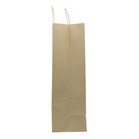Paper Bag with Handles Kraft Brown 100g/m² 44+15x46cm (25 Units) 