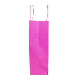 Paper Bag with Handles Fuchsia 100g/m² 25+11x31cm (200 Units)