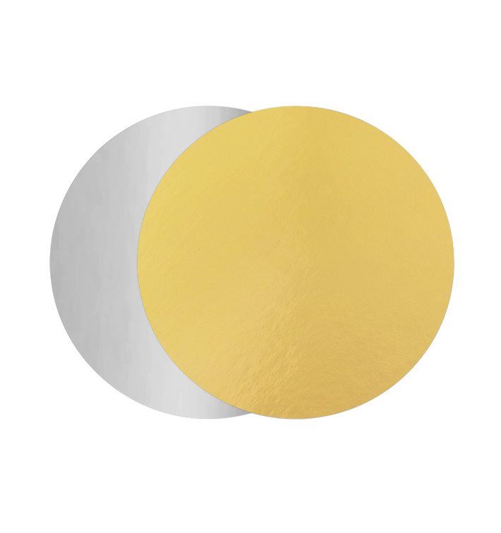 Paper Cake Circle Gold and Silver 18cm (100 Units) Paper Cake Circle Gold and Silver 18cm (100 Units)