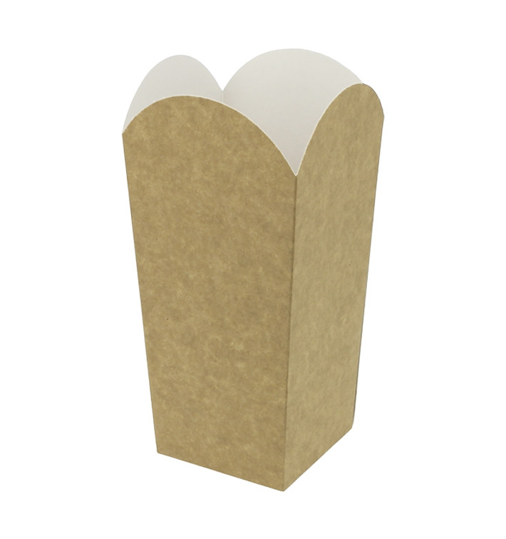 Paper Popcorn Box Small Size Kraft 45g 6,5x8,5x15cm (25 Units) Paper Popcorn Box Small Size Kraft 45g 6,5x8,5x15cm (25 Units)