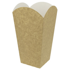 Paper Popcorn Box Large Size Kraft 150g 8,7x13x20,3cm (250 Units)