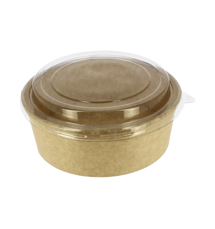 Paper Container Kraft-Kraft + RPET Lid 38 Oz/1140ml (25 Units) Paper Container Kraft-Kraft + RPET Lid 38 Oz/1140ml (25 Units)