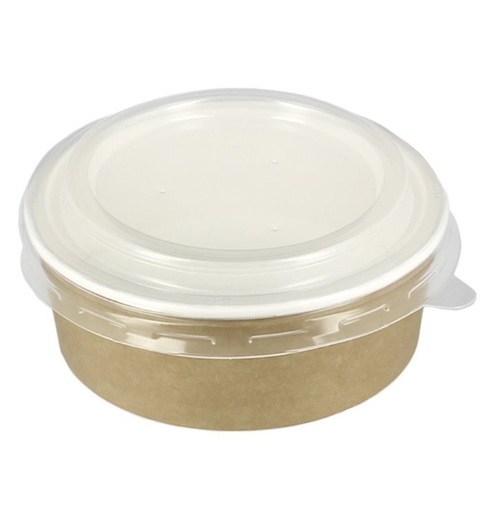 Paper Soup Bowl with Lid Kraft PP 19 Oz/550ml (250 Units) Paper Soup Bowl with Lid Kraft PP 19 Oz/550ml (250 Units)