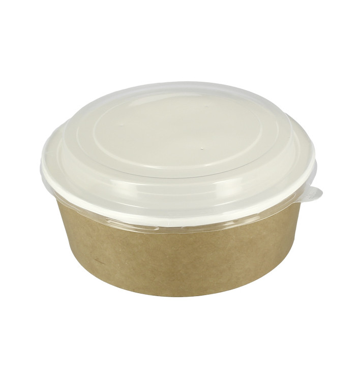 Paper Soup Bowl with Lid Kraft PP 38 Oz/1140ml (100 Units) Paper Soup Bowl with Lid Kraft PP 38 Oz/1140ml (100 Units)