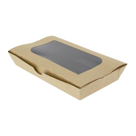 Paper Take-out Container "Premium" 21x13x3,5cm 730ml (300 Units)