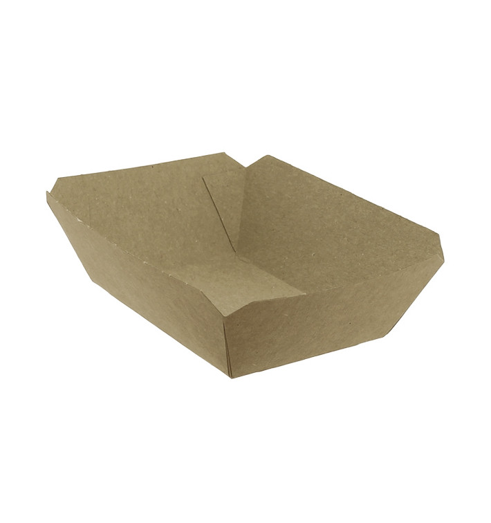 Paper Food Boat Tray Kraft-Kraft 250ml 9,6x6,5x4,2cm (25 Units) 